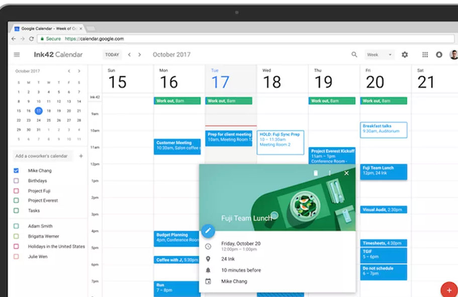 ferramentas de produtividade: calendário google